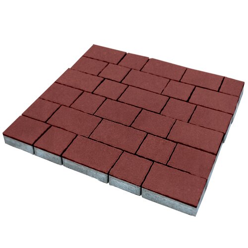 Изображение тротуарная плитка steinrus palermo красный, гладкая, 80 мм