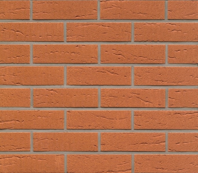 Плитка фасадная клинкерная Feldhaus Klinker R227NF9 Terracotta rustico рельефная, 240x71х9  – 1