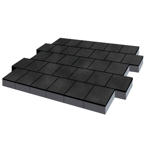Изображение тротуарная плитка steinrus виго черный, гладкая, 80 мм