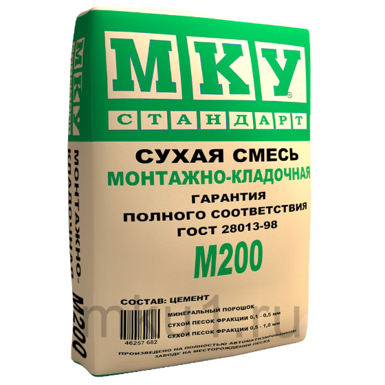 Изображение монтажно-кладочная смесь мку м-200 40 кг 