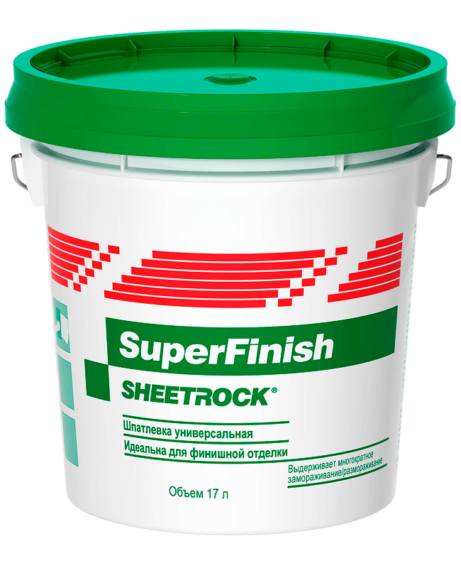 Изображение шпатлевка готовая sheetrock superfinish 28 кг