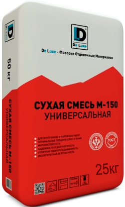 Изображение универсальная смесь de luxe м-150 25 кг 