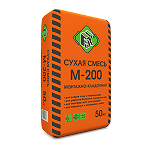 Изображение смесь сухая кладочная fix м-200 50 кг (по 30 шт) 