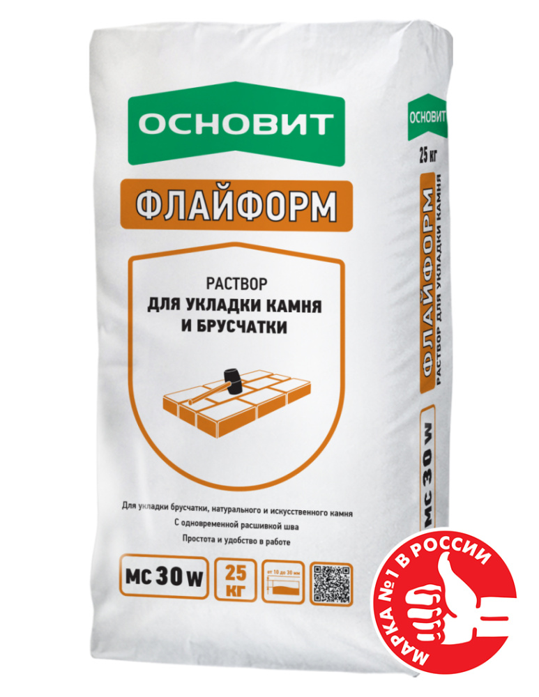 Изображение mc30 w раствор для укладки камня основит флайформ белый 010, 25 кг