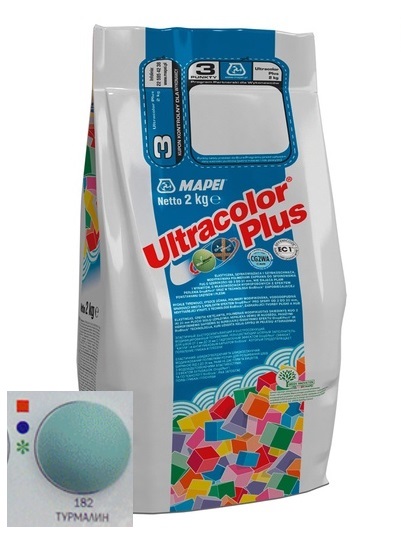 Затирка цементная Mapei Ultracolor Plus №182 турмалин 2 кг – 1