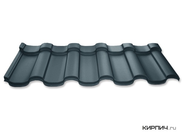 Изображение металлочерепица ruukki adamante rr 23 dark grey pural matt 0,5 мм