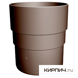 Соединитель труб STANDART, ПВХ, цвет шоколад – 1