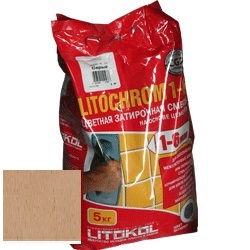Изображение затирка цементная litokol litochrom 1-6 c.140 светло-коричневая 5 кг