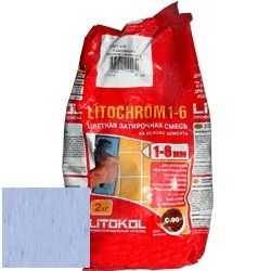 Изображение затирка цементная litokol litochrom 1-6 c.190 васильковая 2 кг
