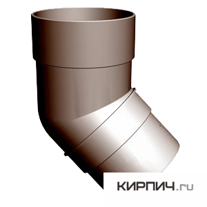 Изображение колено 45° standart, пвх, цвет шоколад