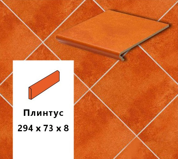 Изображение клинкерный плинтус  euramic cadra e 524 male,  294х73х8 