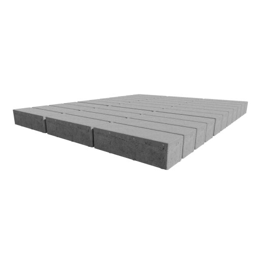 Изображение тротуарная плитка steinrus ригель серый, antico, 80 мм
