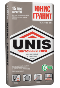 Изображение плиточный клей юнис гранит 25 кг