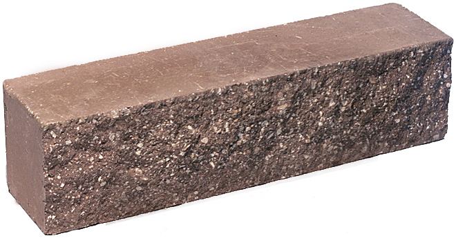 Кирпич гиперпрессованный брусок М-250 терракот рустированный ложок  – 1