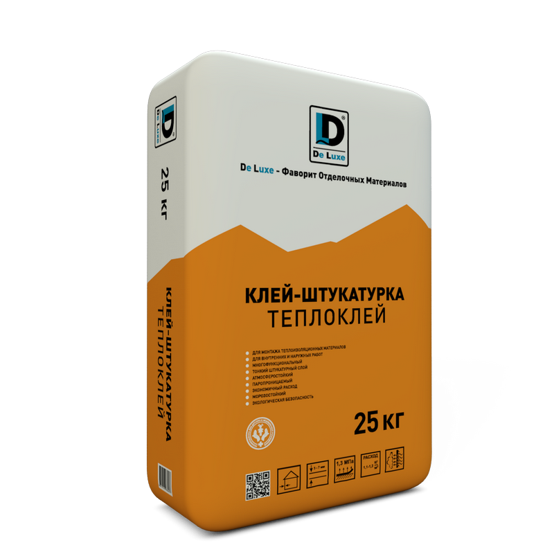 Изображение клей для теплоизоляции монтажный "теплоклей" de luxe 25кг