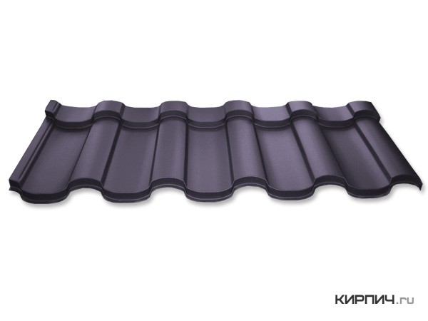 Изображение металлочерепица ruukki adamante rr 779 aubergine pural matt 0,5 мм