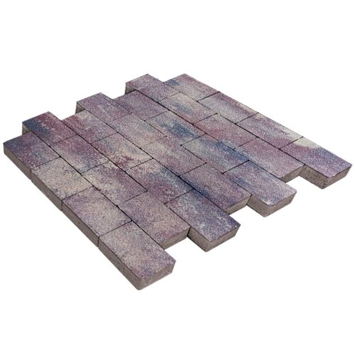 Изображение тротуарная плитка steinrus грас colormix каратау, native, 80 мм