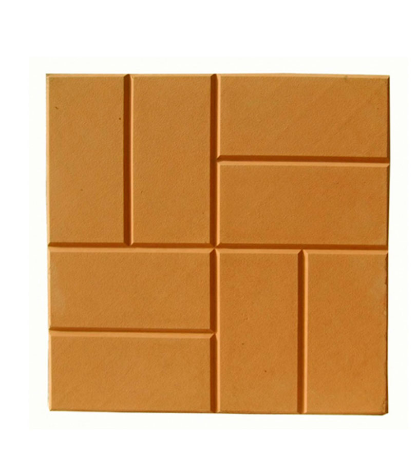 Тротуарная плитка 8 кирпичей 400х400х50 рыжий – 1