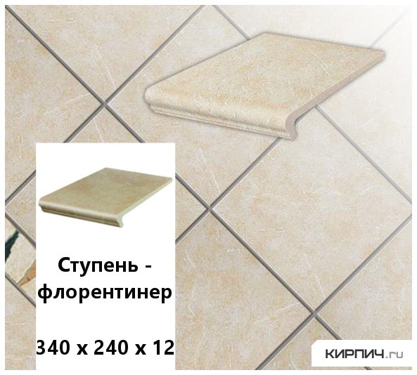 Изображение клинкерная ступень-флорентинер stroeher keraplatte roccia 833 corda, 340х240х12 