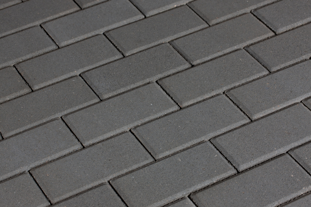 Тротуарная плитка 342 МЗ Брусчатка 200х100х80 Темно-серый – 1