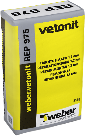 Изображение шпатлёвка ремонтная weber-vetonit rep 975 25 кг