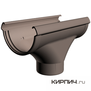 Выход из желоба LUX, ПВХ, цвет шоколад – 1