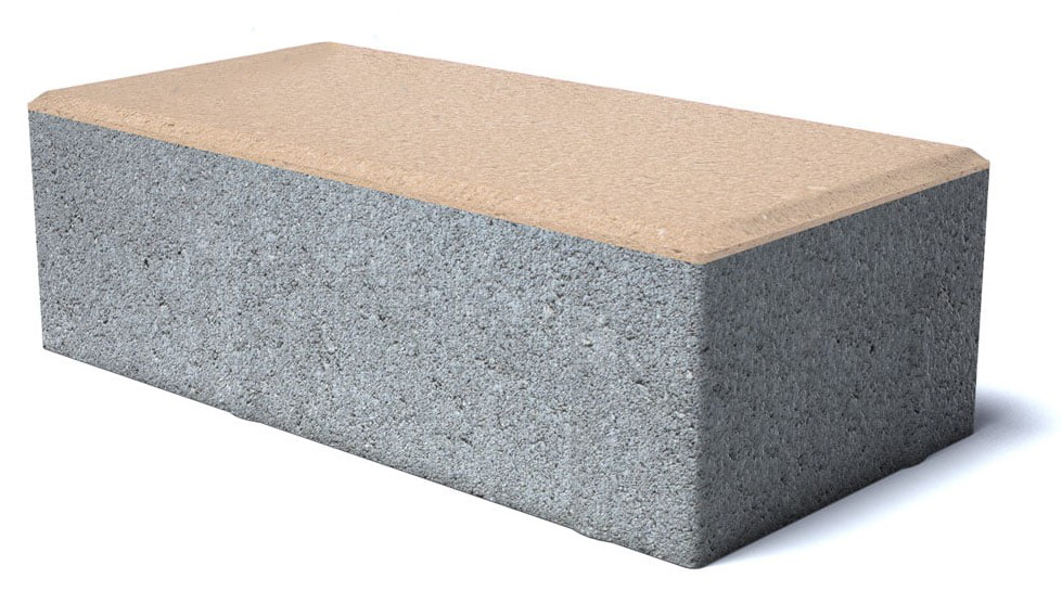 Изображение тротуарная плитка а-строй брусчатка 120x250х65 бежевый