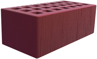 Кирпич облицовочный бордо полуторный шероховатый М-150 Саранск – 1