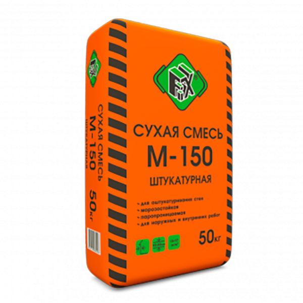 Изображение сухая смесь м-150 fix штуктурная 50 кг (по 30 шт) 