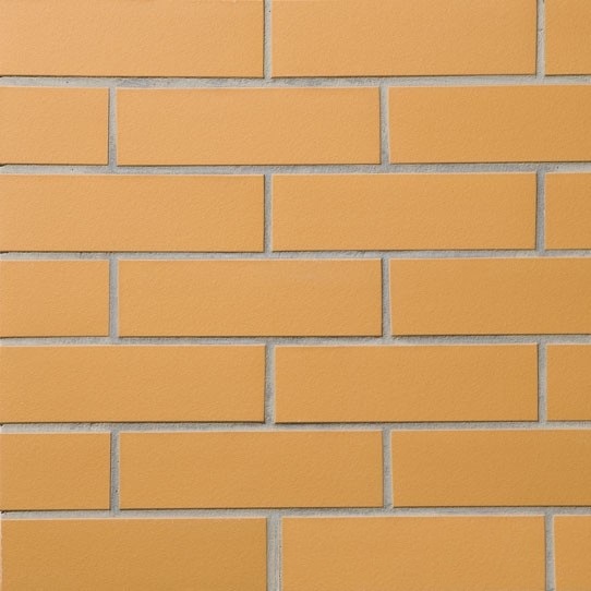 Плитка фасадная клинкерная Stroeher KERAVETTE CHROMATIC и FLAME 320 sandgelb гладкая NF11, 240x71x11  – 1