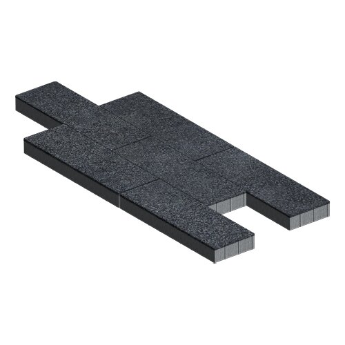 Изображение тротуарная плитка steinrus аликанте неро, backwash, 80 мм