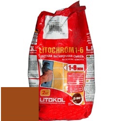 Изображение затирка цементная litokol litochrom 1-6 c.500 красный кирпич 2 кг