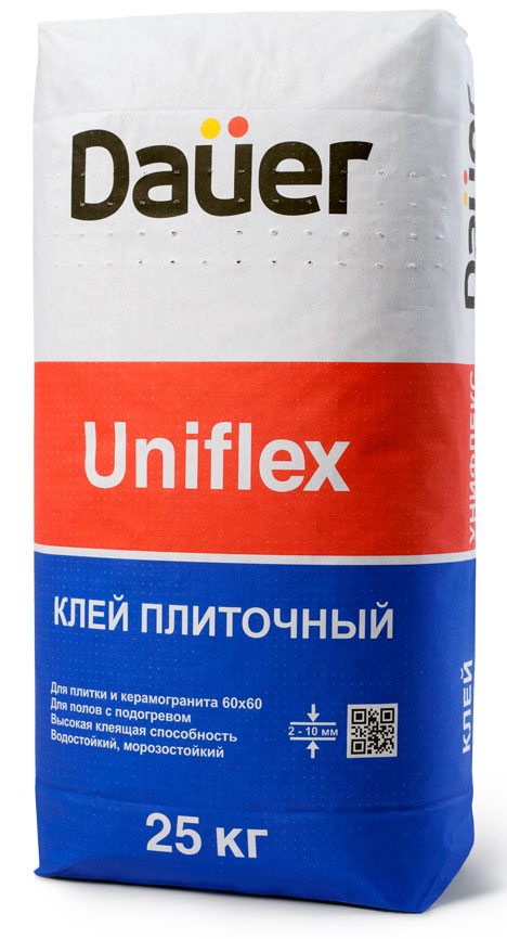 Плиточный клей для керамогранита и декор.камня Uniflex DAUER 25 кг – 1