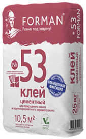 Изображение клей для крупноформатного природного камня forman 53 сгк 25 кг