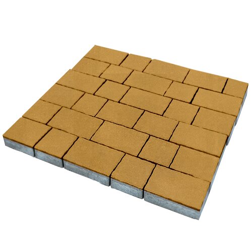Изображение тротуарная плитка steinrus palermo желтый, гладкая, 80 мм