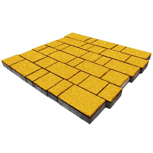 Изображение тротуарная плитка steinrus новый город желтый, native, 40 мм