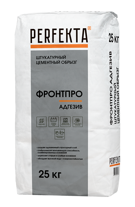 Изображение штукатурный обрызг высокопрочный perfekta фронтпро агдезив 25 кг 
