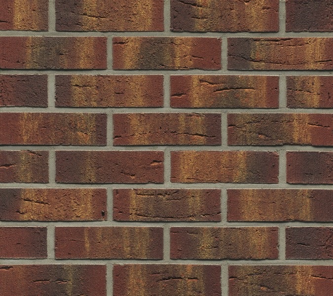 Кирпич клинкерный Feldhaus Klinker "Carmesi multi vascu K328NF90" с посыпкой  240х90х71  – 1