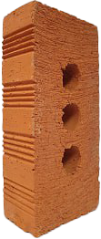 Кирпич строительный полнотелый с тех.пустотами одинарный М-150 рифленый Кимовский завод – 1