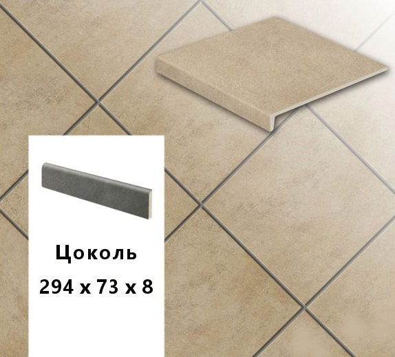 Изображение клинкерный цоколь  stroeher keraplatte asar 635 gari, 294х73х8 