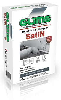 Изображение штукатурка гипсовая glims satin 30 кг