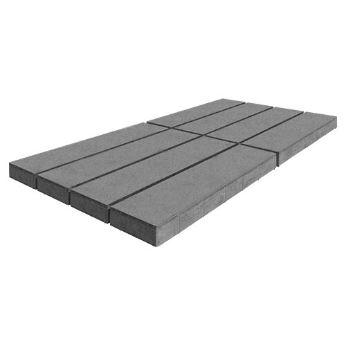 Изображение тротуарная плитка steinrus гранада серый, native, 80 мм