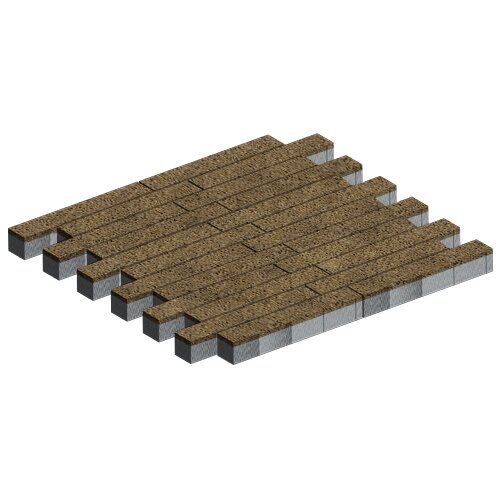 Изображение тротуарная плитка steinrus кроссбар хэви истра, backwash, backwash, 100 мм