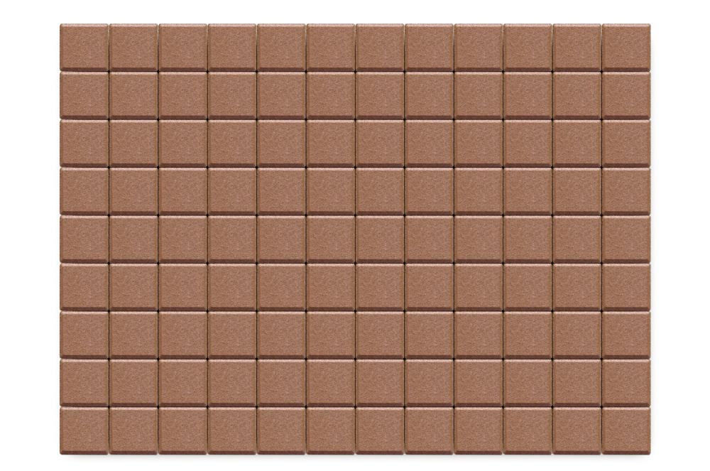 Тротуарная плитка Лувр 100х100х60 терракотовый – 1