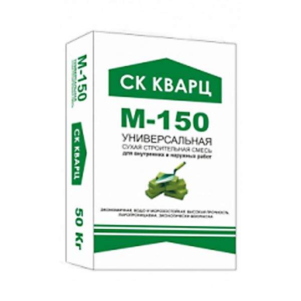 Изображение сухая универсальная смесь м-150 ск кварц 50кг