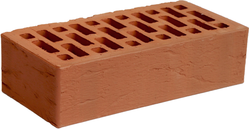 Кирпич облицовочный красный одинарный Руст НЗКМ – 1