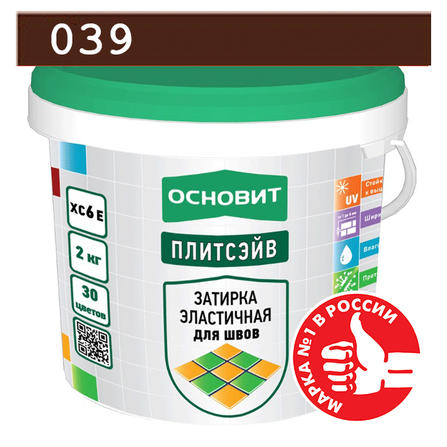 Изображение затирка эластичная основит плитсэйв xc6 e венге 039 2 кг