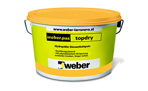 Изображение штукатурка минерально-органическая weber pas topdry 3 мм короед 25 кг