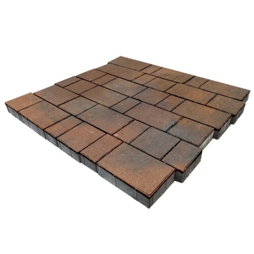 Изображение тротуарная плитка steinrus bergamo colormix штайнрус, гладкая, 40 мм