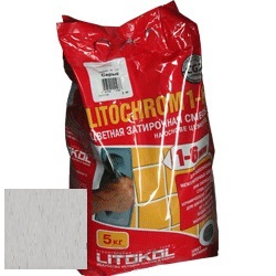 Изображение затирка цементная litokol litochrom 1-6 c.30 жемчужно-серая 5 кг